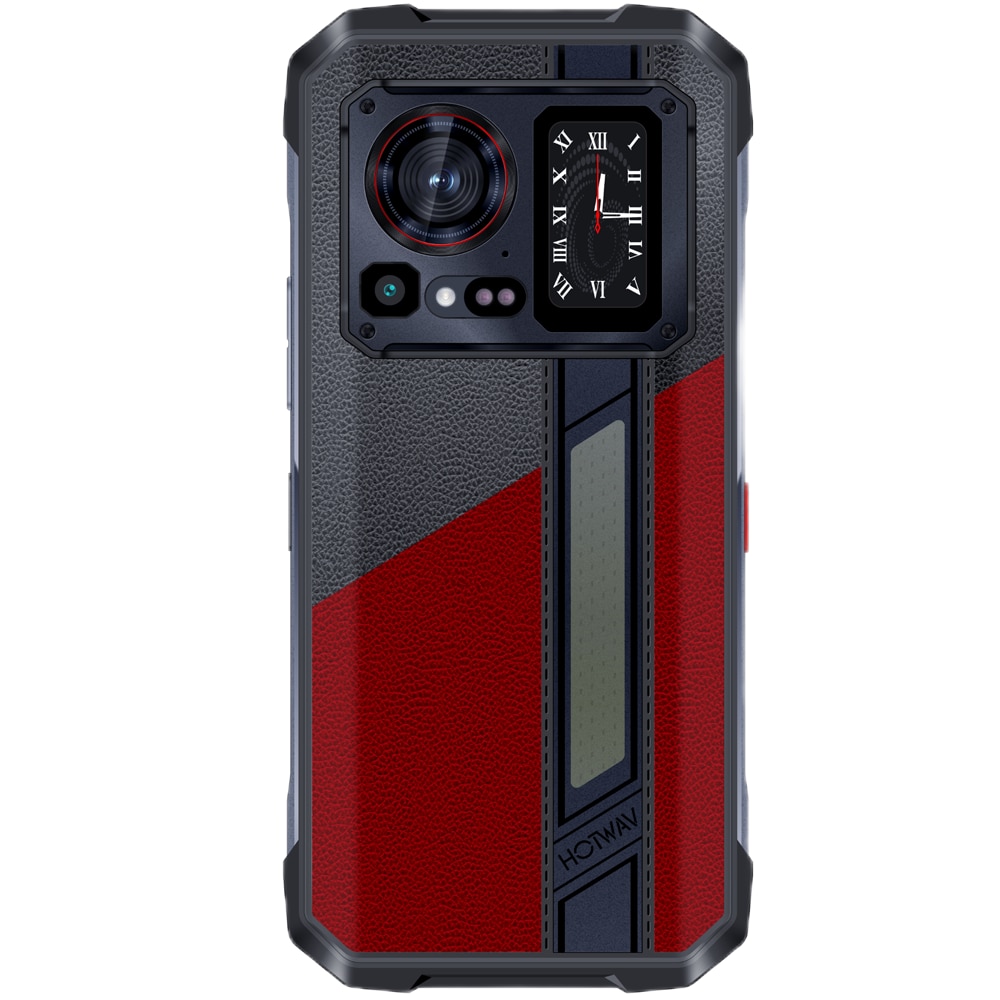 Telefon mobil HOTWAV Hyper 7 Pro, Dual SIM, 5G, 6.6-inch 120Hz 2.4K IPS, Octa-Core Mediatek Dimensity 7050, 36GB RAM (16GB + 20GB ext), 256GB, Camera 200MP + 24MP IR, 10800mAh, NFC, IP68, Android 14, Magma Red