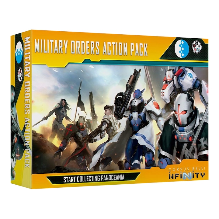 Разширение за игра Infinity, екшън пакет PanOceania Military Orders, Corvus Belli, модели за сглобяване, метал