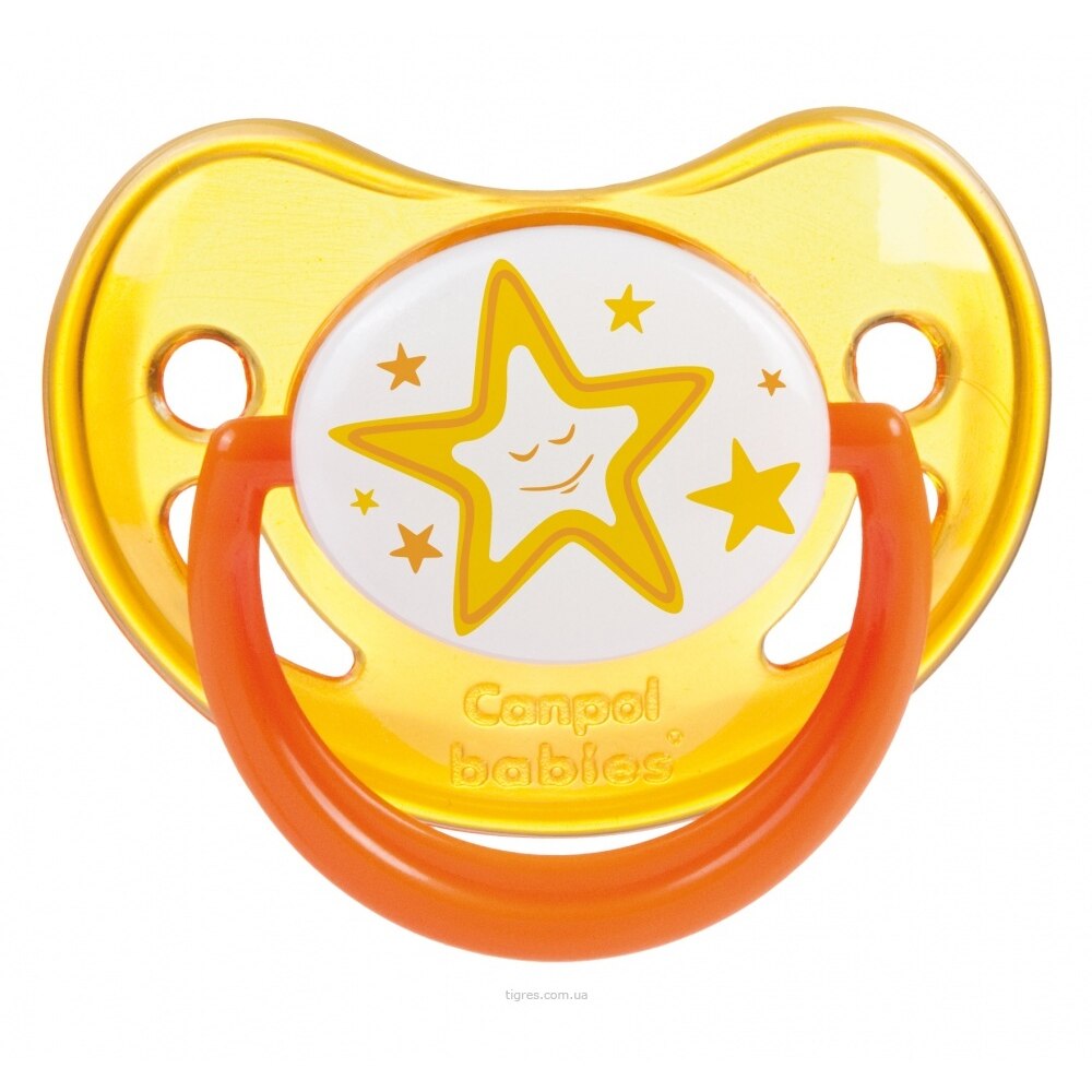 Suzeta silicon Canpol ortodontica 22/500, 0-6 luni, Portocaliu