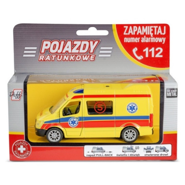 Masinuta ambulanta B-433, set, multicolor