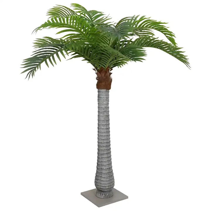 Palma artificiala vidaXL, 15 frunze, 200 cm, verde