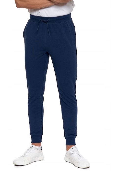 Мъжки панталон Moraj, класически модел, памук/еластан, тъмносин, M INTL