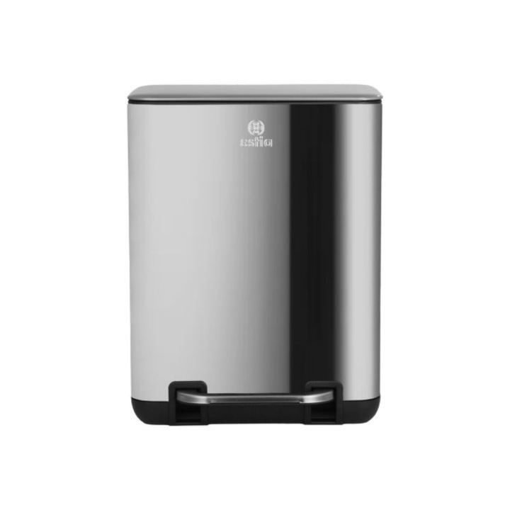 Perdea dus Estia Home Art Cubic 6lt inox, antibacterian, Soft Close