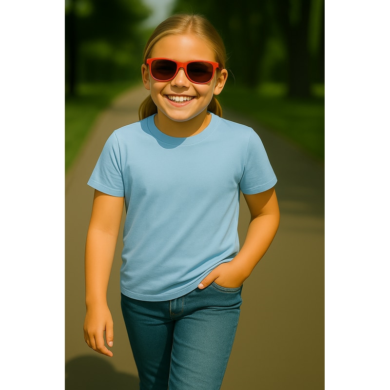 Tricou Fata Bumbac Simplu Casual Elegant Vara, Copil, Cri-Flo, Culoare ...