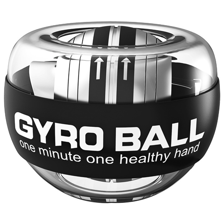 Alogy Gyro Ball Powerball csuklóedző labda, izomerősítéshez, fekete