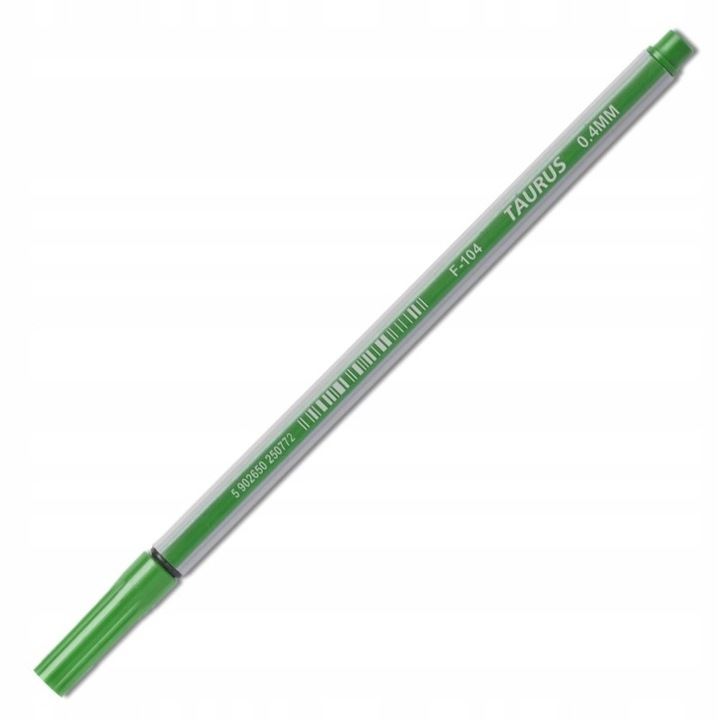 Liner fin Taurus 0,4mm, verde, cu varf metalic, rezistent la rupere