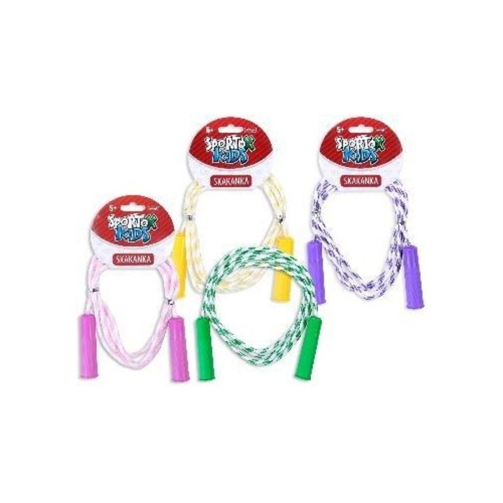 Въже за скачане Artyk Skakanka Sportox Kids mix, 2.25 м, 4 модела, многоцветно, 5+