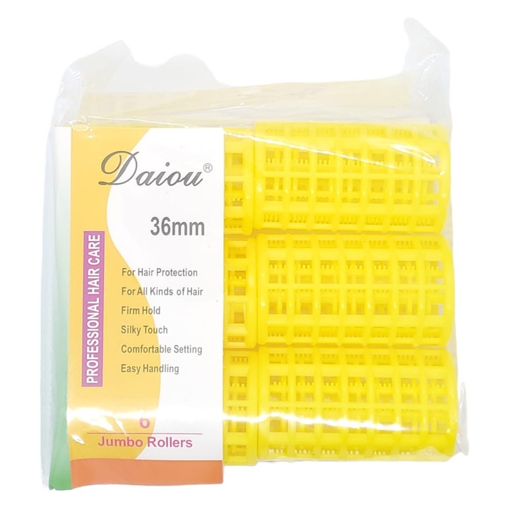 Bigudiuri Din Plastic cu Capac 6 buc./36 mm