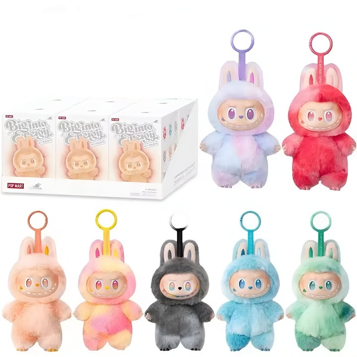 LaBubu – personaj Secret ID, (negru-gri), 1 din 72 de figurine, Colectia Big into Energy, plus cu cap rotativ, 12cm breloc decorativ & jucarie colectionabila, varsta min. 3ani+ ANGMAD