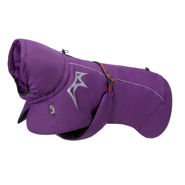 Jacheta calduroasa si waterproof pentru caini Truelove, violet, 60cm