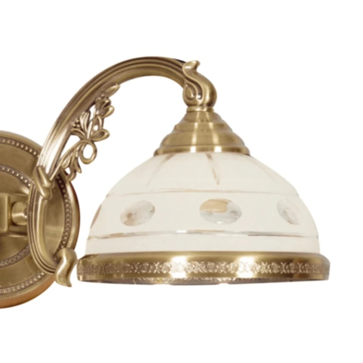 Аплик Camille KL7020, 2xE27, бял+бронз, IP20, Klausen