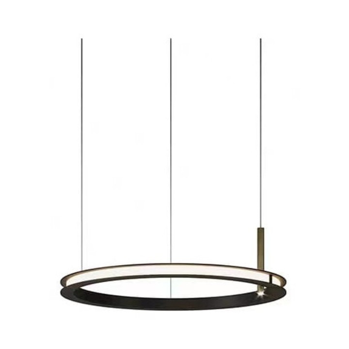 Lampa suspendata DLSS Anillo, LED 55W, negru, 60x4cm