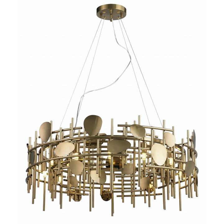 Candelabru DLSS Plaquita, mat, 60cm, inox, 6 surse de lumina G9