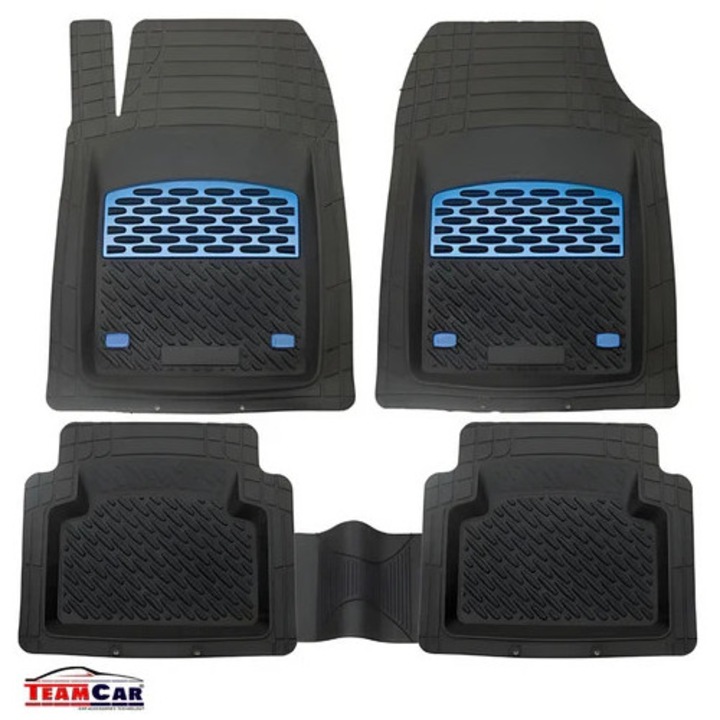 Универсални стелки за под TEAMCAR® Audi A4 B6 Sedan (2000–2004), комплект от 5 части, сини