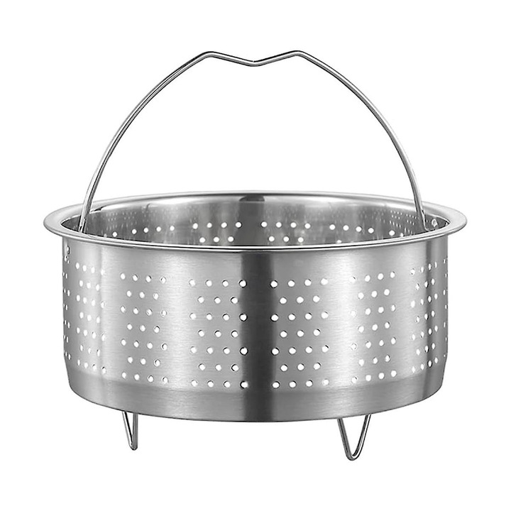 Cos de abur din otel inoxidabil, 20x20x9.5cm, pentru legume si fructe