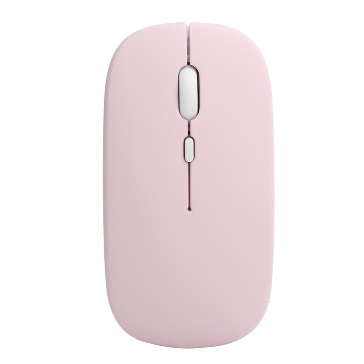 Mouse wireless roz, 2.4GHz si Bluetooth 5.0, 3 viteze DPI ajustabile ...