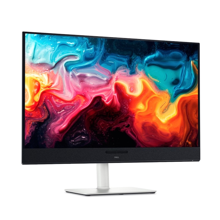 Dell S3225QC monitor, 32" 4K QD-OLED, 0.03ms GTG, 1,500,000:1, 1000 cd/m2, UHD (3840x2160), 120 Hz, AMD Radeon FreeSync, 99% DCI-P3, HDMI, USB hub, 5 hangszóró, ComfortView, PIP, PBP, forgatható, dönthető, állítható magasságú, dönthető, fekete S3225QC