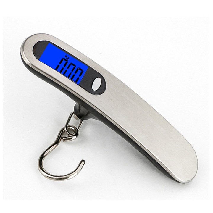 Cantar electronic de bagaje, capacitate 50 kg, display LCD, ABS