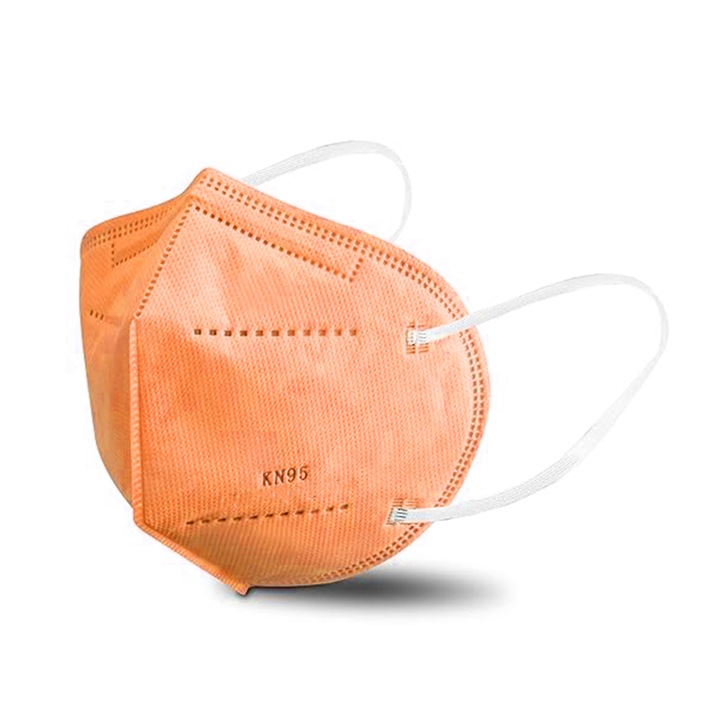 10 masti de protectie FFP2, 5 straturi, KN95, FFP2, Portocaliu