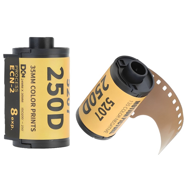 TREXORA 35 mm-es színes filmkészlet, 2 darabos, nagy kontrasztú, vintage tónusú, 36 expozíció, 4,7x2,7 cm