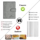 Portofel pentru pasaport, BOMSTOM, Protectie RFID, PU piele, Compartiment carduri, Buletin, Bancnote, Cartele SIM, Unisex, 14.8 X11X1 cm, Gri