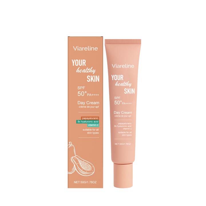 Viareline könnyű hidratáló arckrém, hialuronsavval és C-vitaminnal, 50 ml