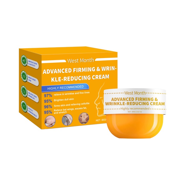 Testfeszesítő krém, West&Month, hialuronsavval és E-vitaminnal