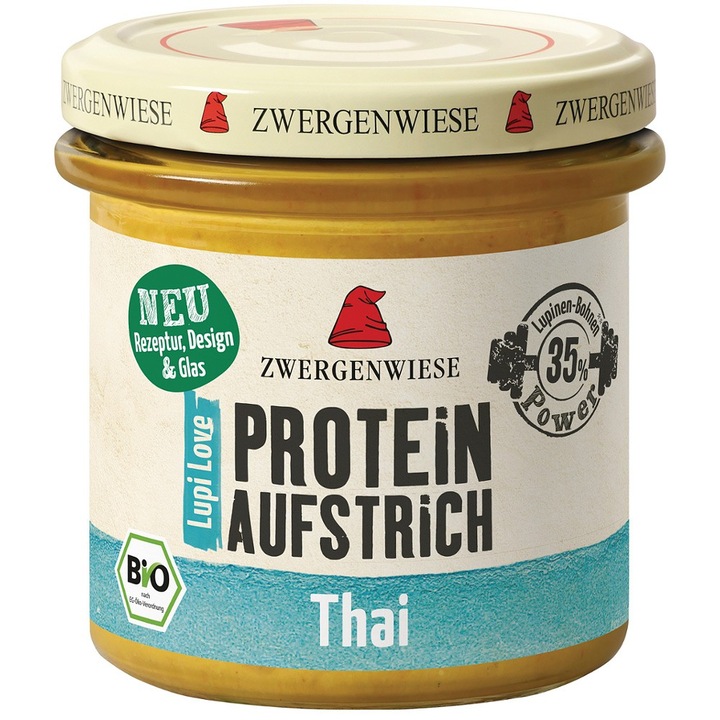 Crema tartinabila proteica Thai cu lupin bio, 135g