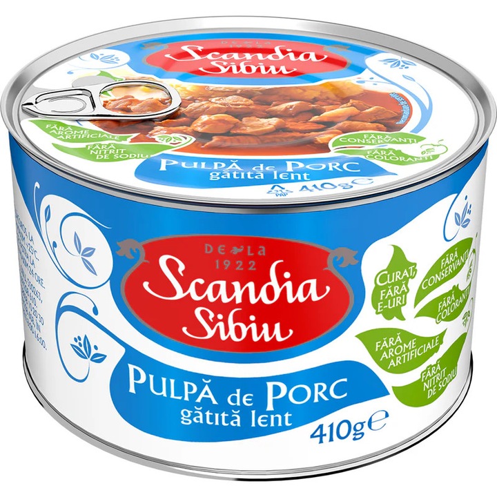 Pulpa de Porc gatita lent, Scandia Sibiu, 410 g