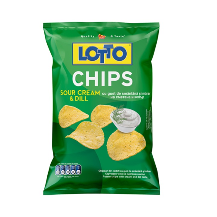 Chips cu Smantana si Marar, Lotto, 5 x 60 g