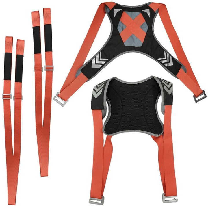 Ham din 2 piese pentru ridicare, Ploomi™, portocalii, ajustabile, Transportat Mobila si Alte Obiecte Grele