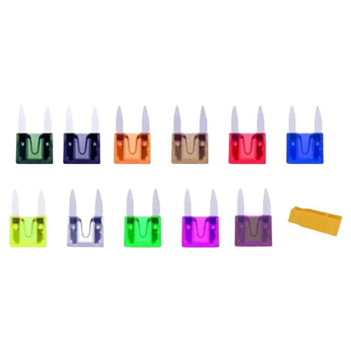 Set 121 bucati sigurante auto, 12V, 32V, multicolor