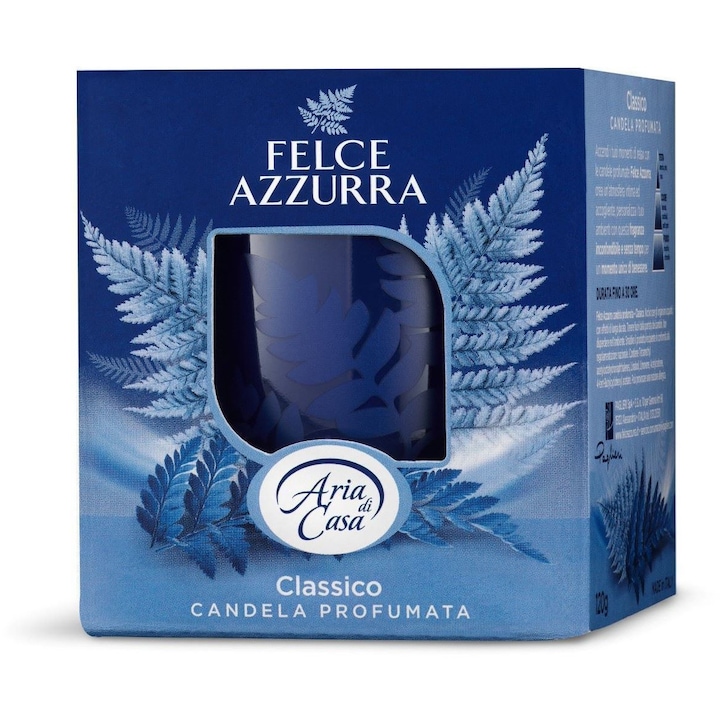Ароматна свещ Felce Azzurra, 120 г, Класически аромат, време на горене 30 часа