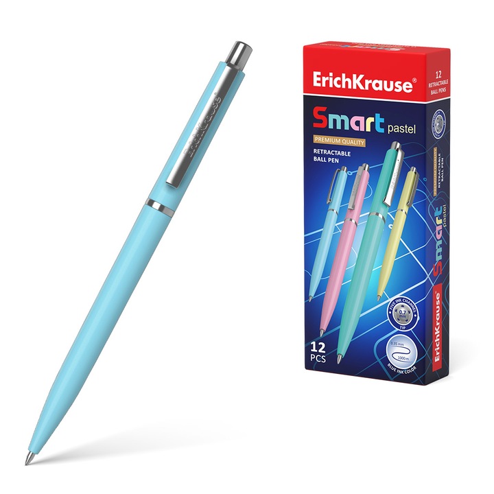 5 darabos ErichKrause Retro Smart Matic pasztelltoll készlet, 0,7 mm íróvastagság