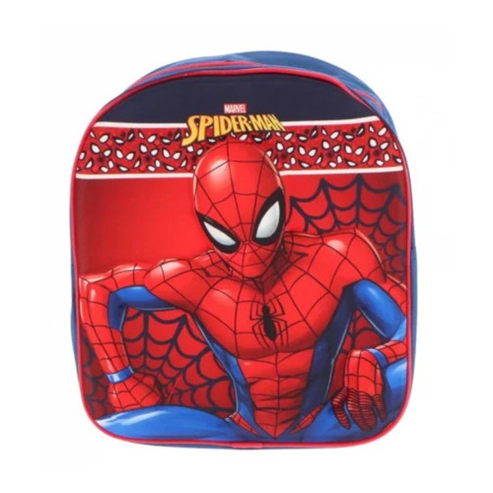 Gyerek hátizsák, 30x26x10 cm, többszínű, állítható pántokkal, Pókember, Marvel