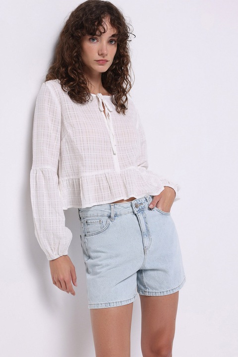 COLIN'S, Blugi scurti relaxed-fit din denim, Albastru pal