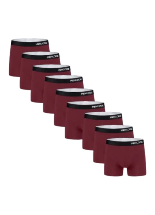 Boxeri barbati, set 9 bucatI, Rosu