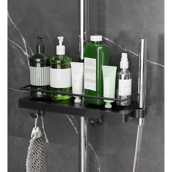 Zuhanypolc, 27 x 11,7 x 4,2 cm, fekete - CN