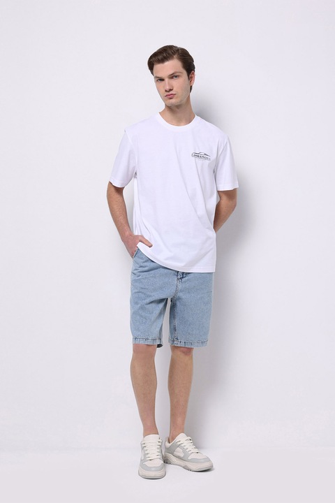 COLIN'S, Bermude din denim cu talie medie, Albastru prafuit