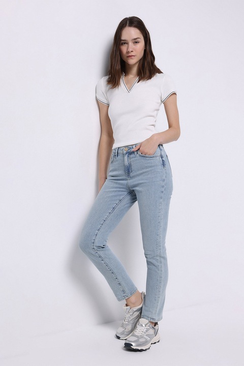 COLIN'S, Blugi slim-fit, Albastru deschis melange