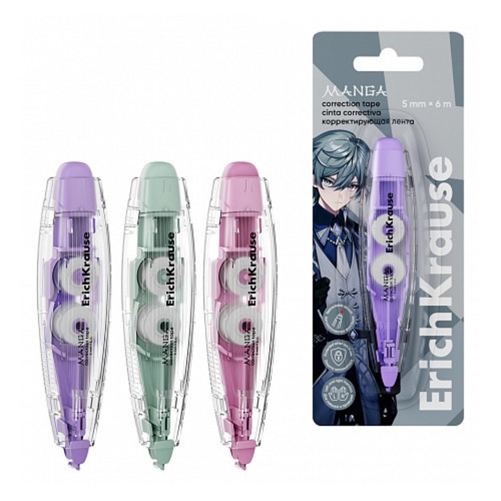 Banda corectoare retractabila ErichKrause Spin Manga 5mmx6m, blister