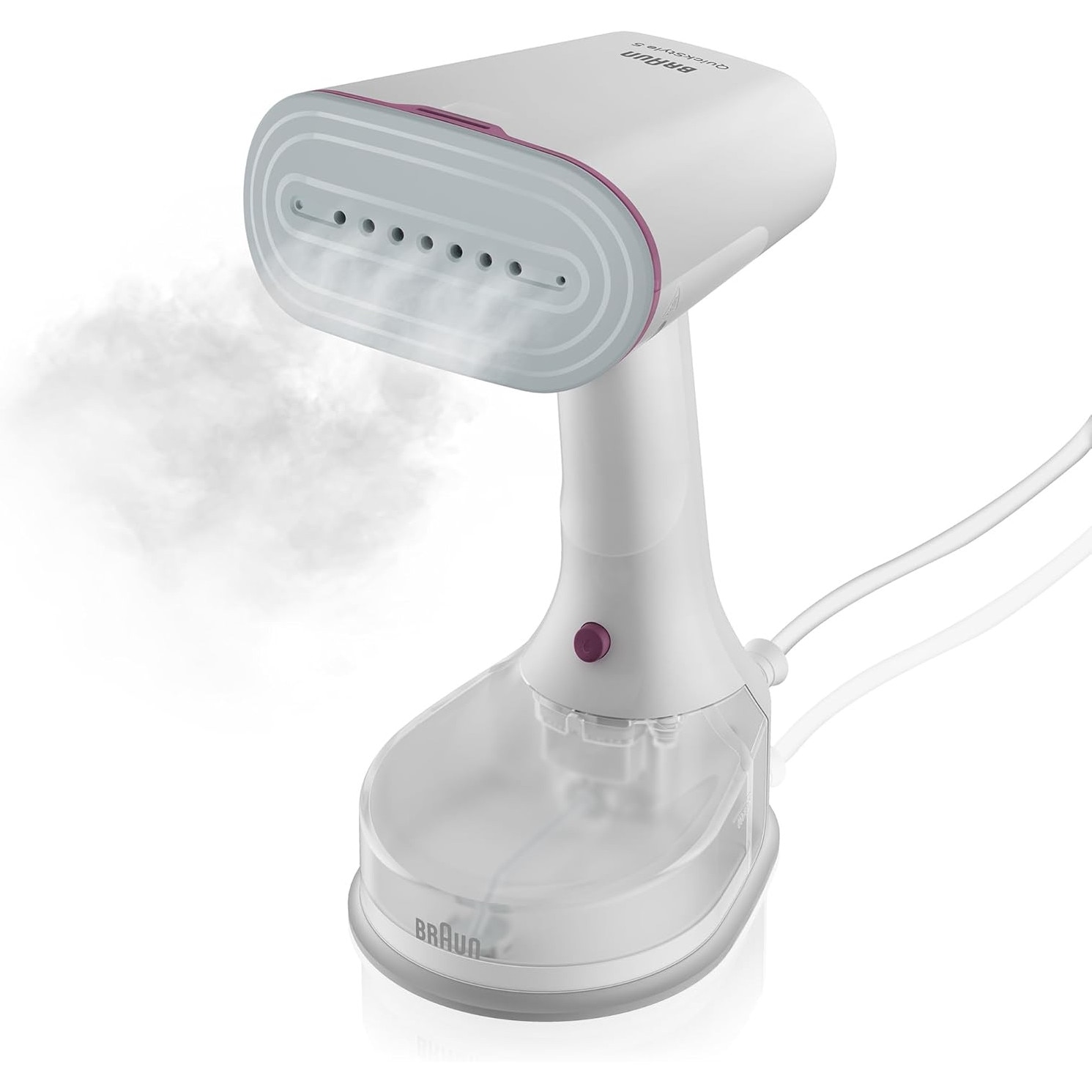 Aparat de calcat cu abur Braun QuickStyle 5, 1200 W, 150 ml, Tehnologie Dual FreeGlide 3D, Alb