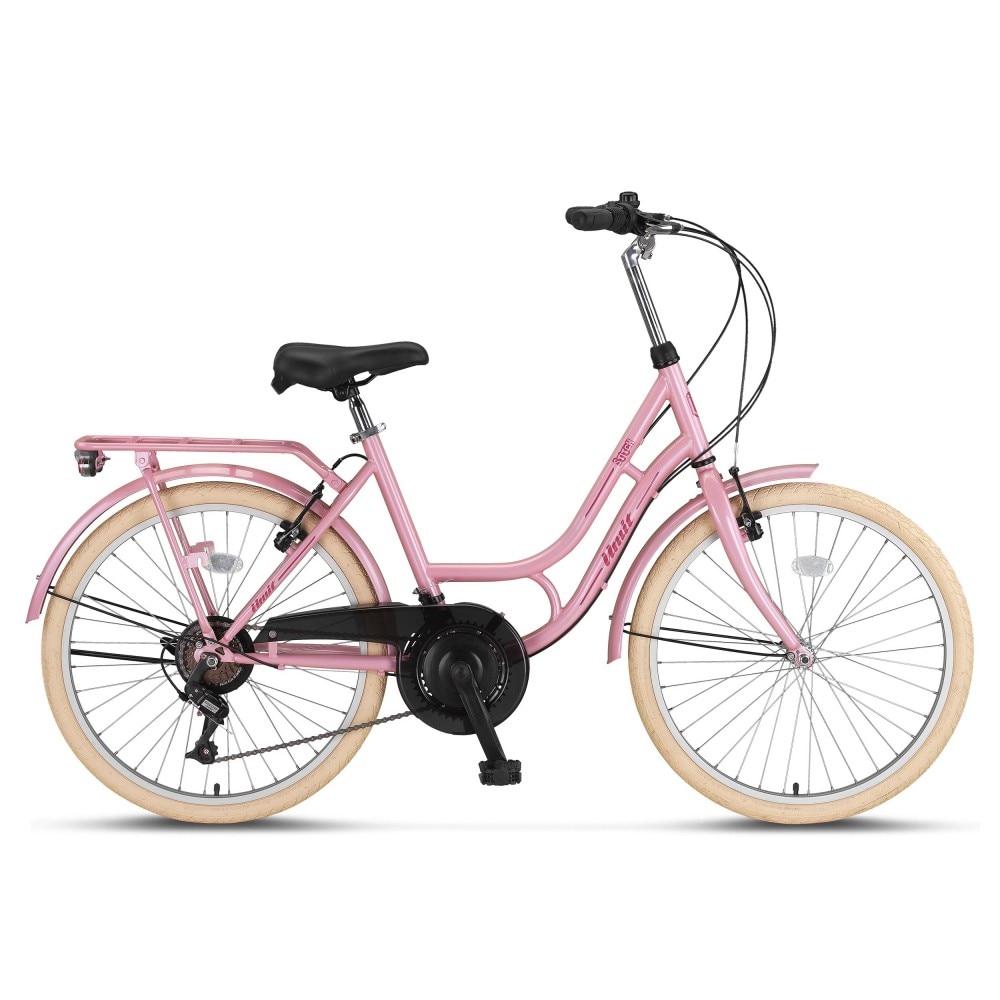 Roata Roz Bicicleta City Umit Stitch Lady, culoare roz, roata 26