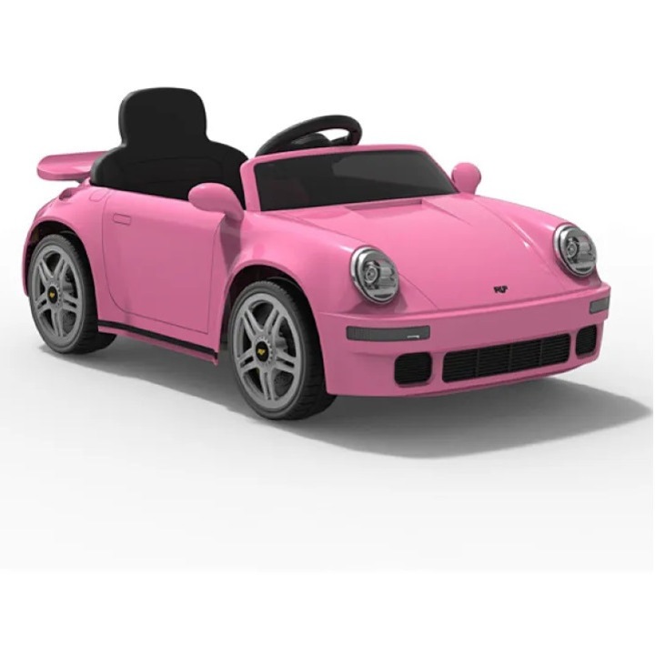 Masinuta electrica pentru copii cu licenta Porsche RUF CTR Roz echipare premium, telecomanda 2,4G,2 motoarex45w, roti EVA, scaun din piele, suspensii, sistem troller, bluetooth, display baterie, usi cu deschidere, lumini LED, muzica