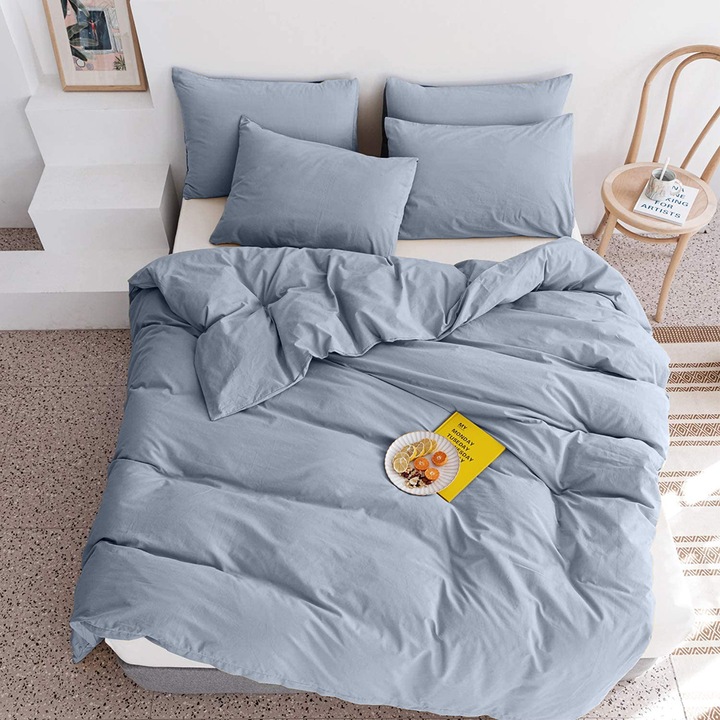 100% ranforce pamutból készült paplanhuzat, 120 g/nm sűrűség, világos szürke, 140/210 cm