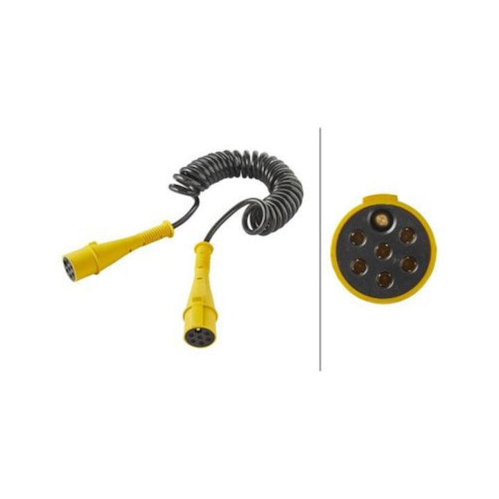 Cablu încărcare Hella 4m, 5 conexiuni, 24V