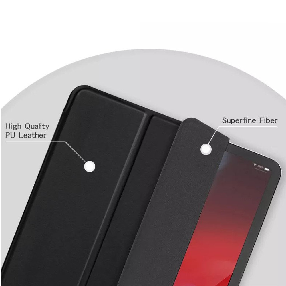 Carcasa Tableta G-Tech Leather Folding Stand, Compatibila cu Apple iPad10, 10.9 Inch, Anti Amprenta, Piele Ecologica, Full Protection, Negru