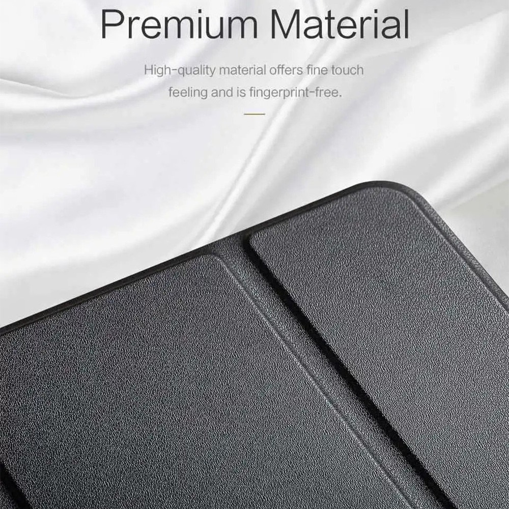 Carcasa Tableta G-Tech Leather Folding Stand, Compatibila cu Apple iPad10, 10.9 Inch, Anti Amprenta, Piele Ecologica, Full Protection, Negru