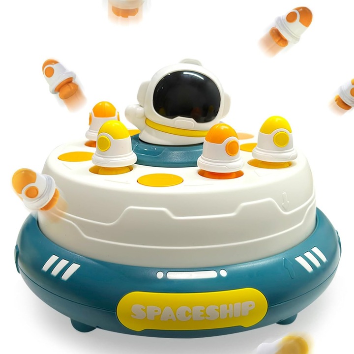 Jucarie Interactiva de Lansare si Prindere Rachete pentru Copii - Joc cu Sunete, Lumina, Viteza de Reactie si Concentrare - Activitate Educativa si Amuzanta pentru Copii 3-7 Ani