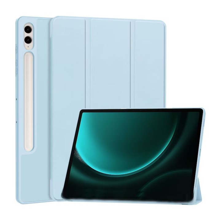 Husa tableta pentru Samsung Galaxy Tab S9/S9 FE 11”cu suport 2 Unghiuri si functie Sleep/Wake, VIENOD® - Ice Blue